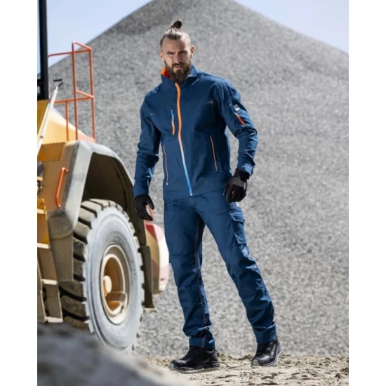 Jacheta de lucru slim fit premium albastru – bumbac stretch, ultra rezistenta