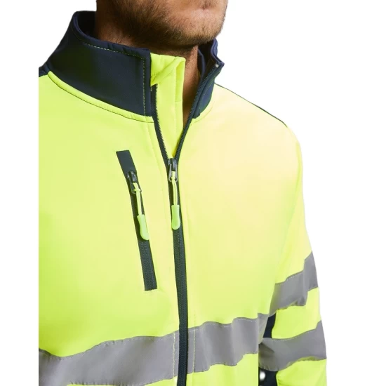 Jacheta softshell HiVis, galben bleumarin Jacheta softshell HiVis, galben bleumarin
