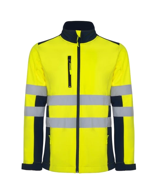 Jacheta softshell HiVis, galben bleumarin Jacheta softshell HiVis, galben bleumarin