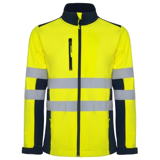 Jacheta softshell HiVis, galben bleumarin Jacheta softshell HiVis, galben bleumarin