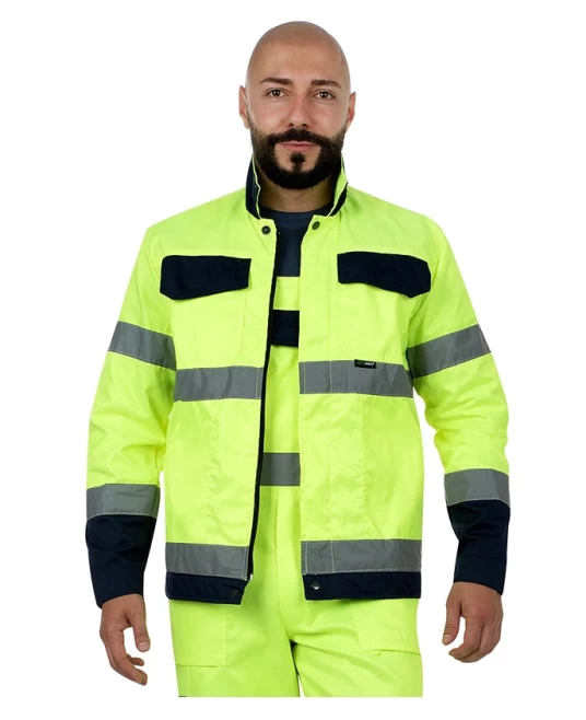 Jacheta HiVis tercot 250 g/mp, galben negru