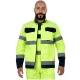 Jacheta HiVis tercot 250 g/mp, galben negru Jacheta HiVis tercot 250 g/mp, galben negru