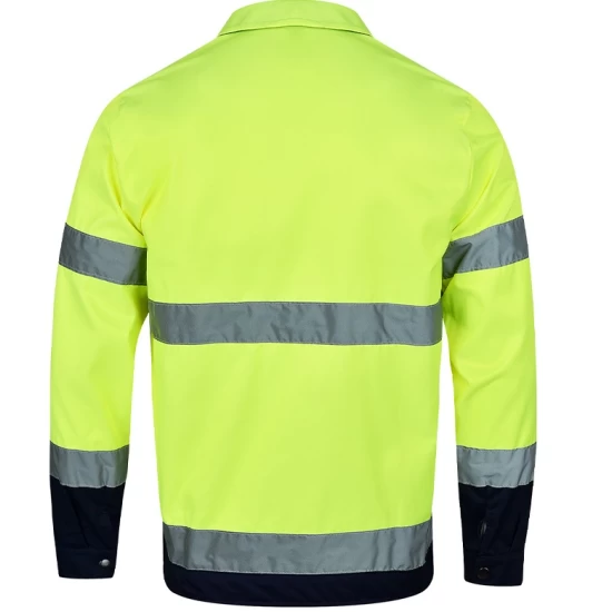 Jacheta HiVis tercot 250 g/mp, galben negru Jacheta HiVis tercot 250 g/mp, galben negru