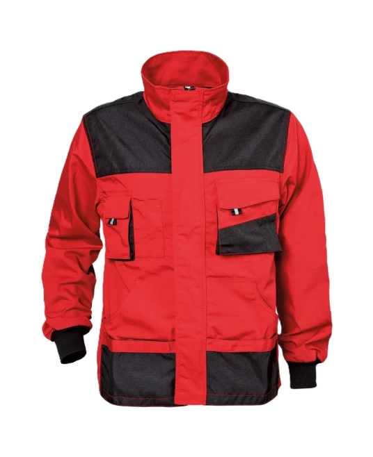 Jacheta de lucru rezistenta la uzura Kastori, tercot 260g/m2, rosu negru  Jacheta de lucru rezistenta la uzura Kastori, tercot 260g/m2, rosu negru