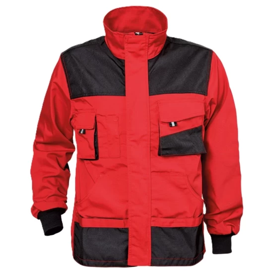 Jacheta de lucru rezistenta la uzura Kastori, tercot 260g/m2, rosu negru Jacheta de lucru rezistenta la uzura Kastori, tercot 260g/m2, rosu negru
