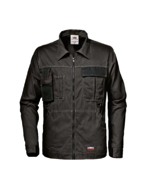 Jacheta de lucru tercot foarte rezistent la uzura si confortabil, 300 g/mp gri inchis