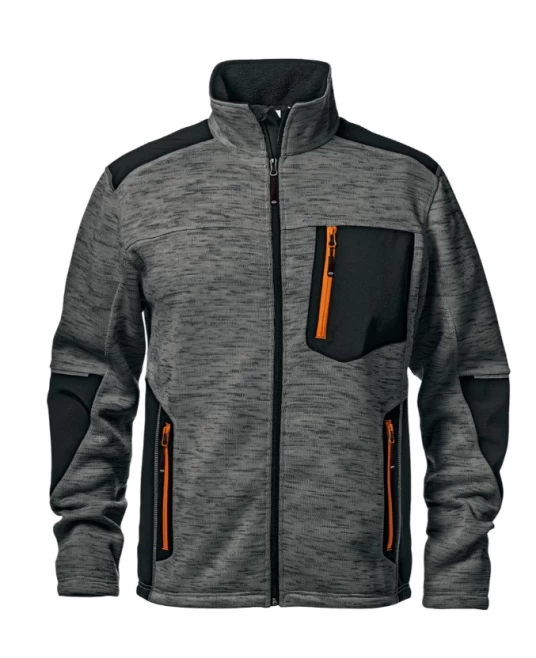 Hanorac de lucru cu insertii softshell, gri-portocaliu Hanorac de lucru cu insertii softshell, gri-portocaliu