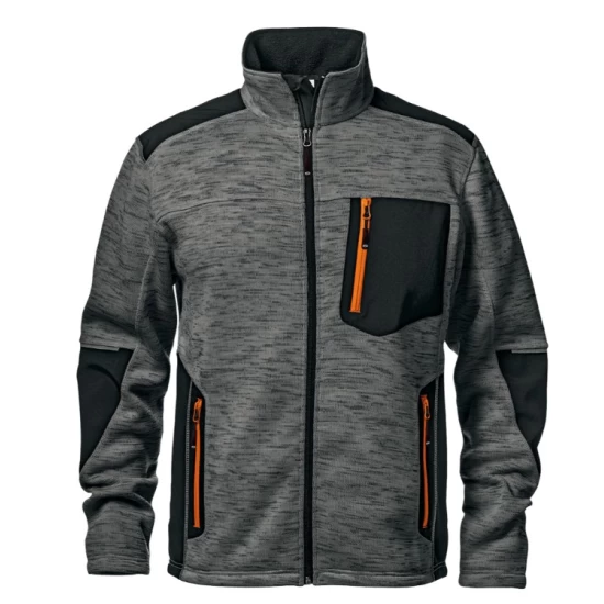 Jacheta de lucru cu insertii softshell, gri-portocaliu Jacheta de lucru cu insertii softshell, gri-portocaliu