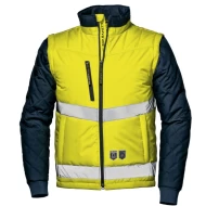 Jacheta HiVis cu maneci detasabile, galben-bleumarin