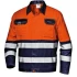 Jacheta HiVis premium, tercot 55% bumbac, 245g/m2, Portocaliu-bleumarin