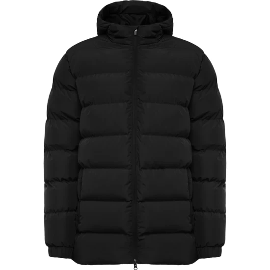 Jacheta vatuita de iarna cu gluga, negru