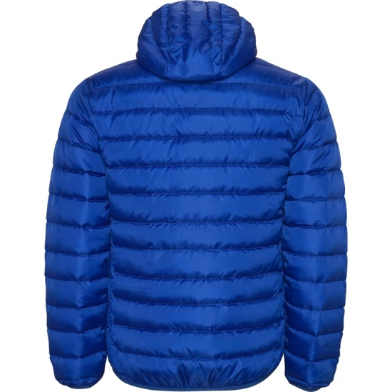 Jacheta scurta matlasata, cu gluga, barbati, albastru regal Jacheta scurta matlasata, cu gluga, barbati, albastru regal