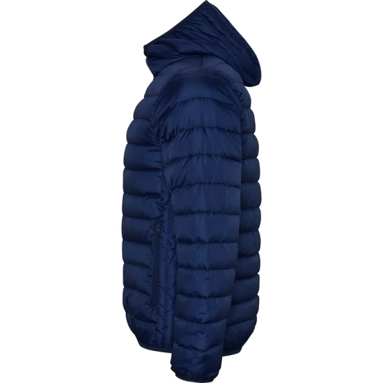 Jacheta scurta matlasata, cu gluga, barbati, bleumarin Jacheta scurta matlasata, cu gluga, barbati, bleumarin