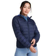 Jacheta scurta matlasata, cu gluga, femei, bleumarin