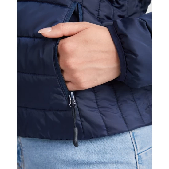 Jacheta scurta matlasata, cu gluga, femei, negru