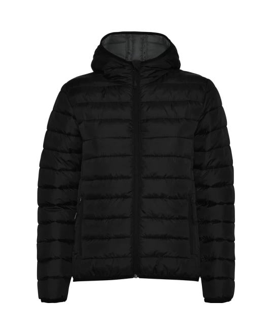 Jacheta scurta matlasata, cu gluga, femei, negru Jacheta scurta matlasata, cu gluga, femei, negru