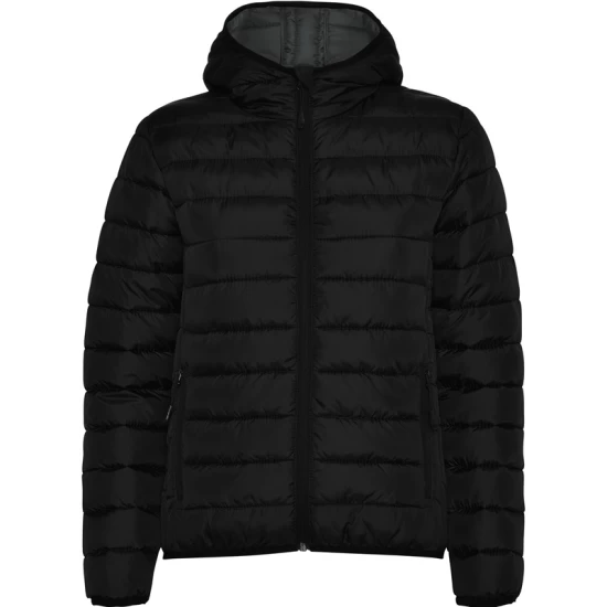 Jacheta scurta matlasata, cu gluga, femei, negru