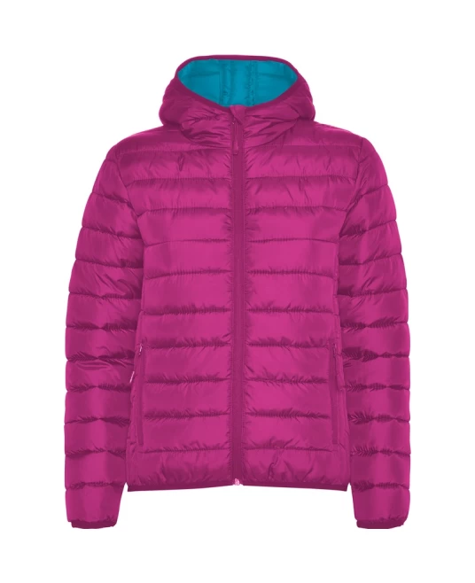 Jacheta scurta matlasata, cu gluga, femei, roz fucsia Jacheta scurta matlasata, cu gluga, femei, roz fucsia