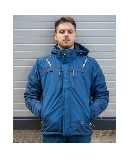 Jacheta de iarna premium, membrana TPU, bleumarin