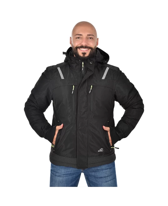 Jacheta de iarna premium, membrana TPU, negru