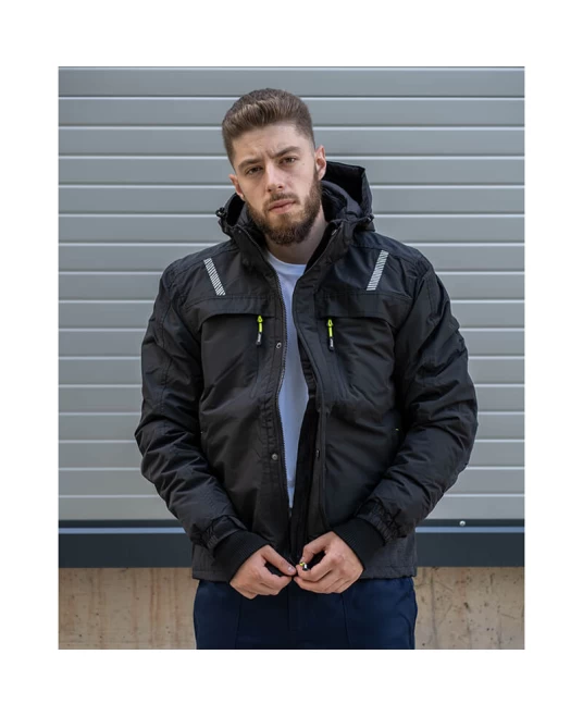 Jacheta de iarna premium, membrana TPU, negru