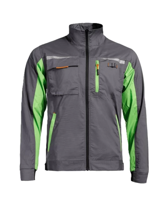 Jacheta subtire Prisma light stretch, tercot ripstop 190g/m2, gri-verde