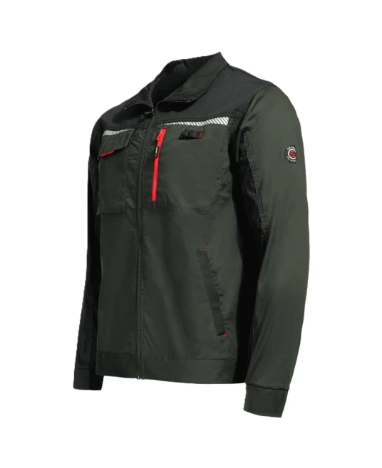 Jacheta subtire Prisma light stretch, tercot ripstop, 190g/m2, verde olive-portocaliu Jacheta subtire Prisma light stretch, tercot ripstop, 190g/m2, verde olive-portocaliu