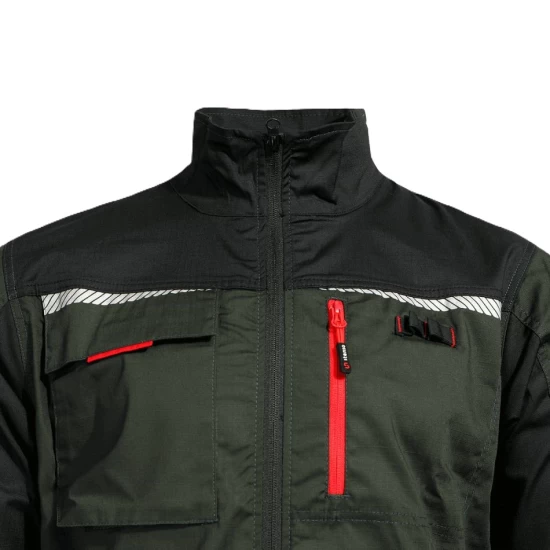 Jacheta de lucru subtire ripstop Royal stretch, 190g/m2, verde olive-portocaliu Jacheta de lucru subtire ripstop Royal stretch, 190g/m2, verde olive-portocaliu
