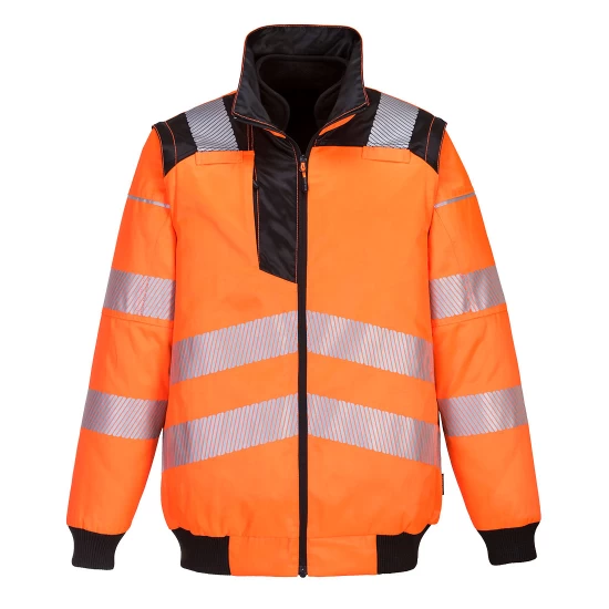 Jacheta reflectorizanta Pilot de iarna Hi-Vis 3-in-1 [PW302], Portocaliu/Negru