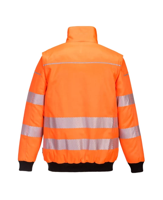 Jacheta reflectorizanta Pilot de iarna Hi-Vis 3-in-1 [PW302], Portocaliu/Negru