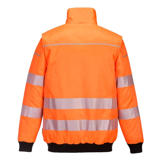 Jacheta reflectorizanta Pilot de iarna Hi-Vis 3-in-1 [PW302], Portocaliu/Negru