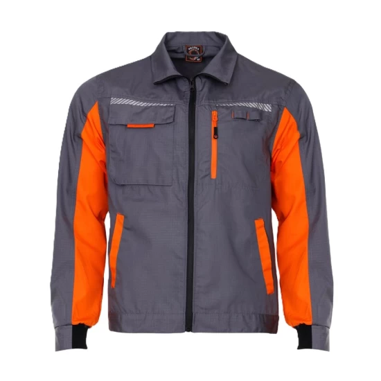 Jacheta de lucru subtire ripstop Royal, 190g/m2, gri-portocaliu Jacheta de lucru subtire ripstop Royal, 190g/m2, gri-portocaliu
