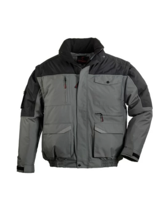 Jacheta de iarna 2 in 1 impermeabila, ripstop rezistent la agatare, gri