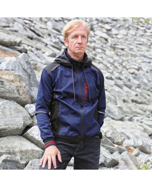 Jacheta de lucru 4stretch elastica, bleumarin-rosu Jacheta de lucru 4stretch elastica, bleumarin-rosu