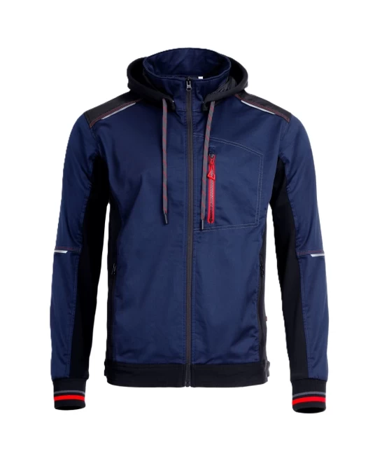 Jacheta de lucru 4stretch elastica, bleumarin-rosu Jacheta de lucru 4stretch elastica, bleumarin-rosu