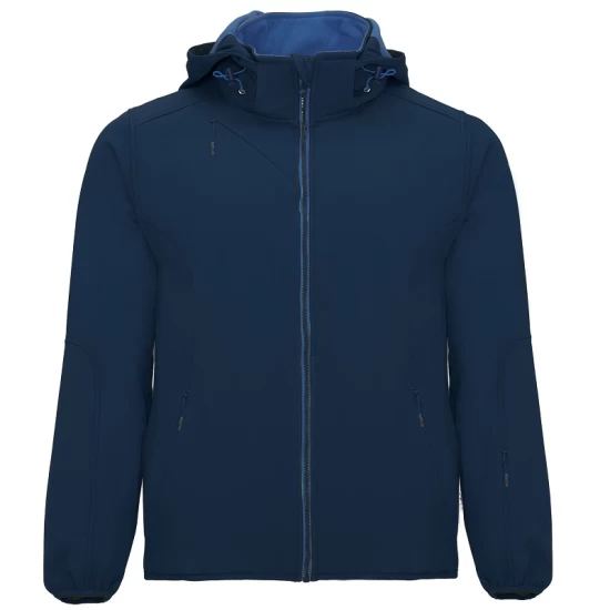 Jacheta softshell cu gluga, bleumarin