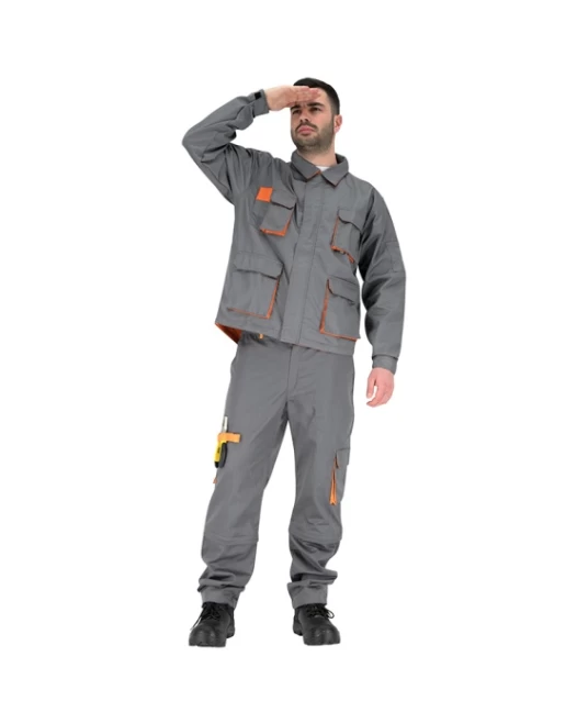 Pantaloni de lucru 2-in-1 tercot 240 g/m2, Gri cu portocaliu Pantaloni de lucru 2-in-1 tercot 240 g/m2, Gri cu portocaliu