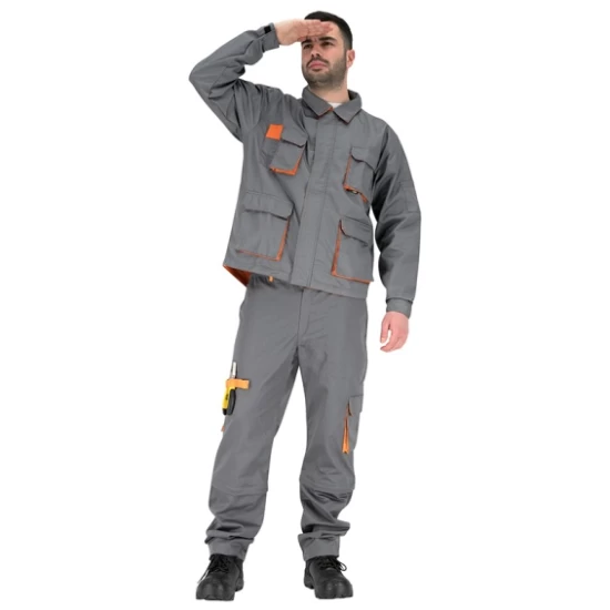 Pantaloni de lucru 2-in-1 tercot 240 g/m2, Gri cu portocaliu Pantaloni de lucru 2-in-1 tercot 240 g/m2, Gri cu portocaliu