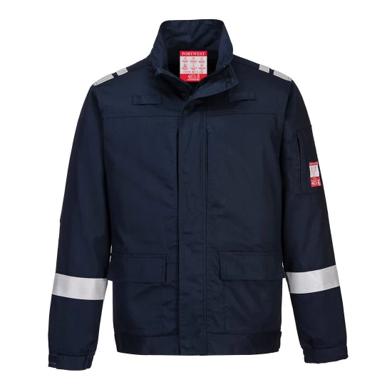 Jacheta antistatica si ignifuga cu benzi reflectorizante, Navy Jacheta antistatica si ignifuga cu benzi reflectorizante, Navy