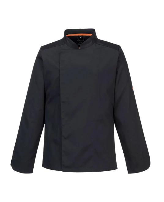 Jacheta bucatar cu plasa mesh in spate, Negru Jacheta bucatar cu plasa mesh in spate, Negru