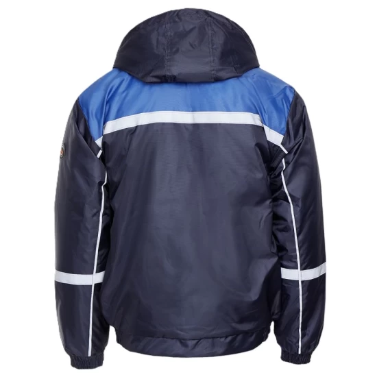 Jacheta de iarna tercot cu dungi reflectorizante, bleumarin cu albastru Jacheta de iarna tercot cu dungi reflectorizante, bleumarin cu albastru