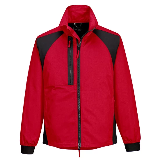 Jacheta de lucru moderna WX2 Stretch Work, tercot 245g/m2, rosu negru Jacheta de lucru moderna WX2 Stretch Work, tercot 245g/m2, rosu negru