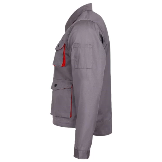 Jacheta de lucru Cargo tercot, 235g/m2, gri-rosu Jacheta de lucru Cargo tercot, 235g/m2, gri-rosu