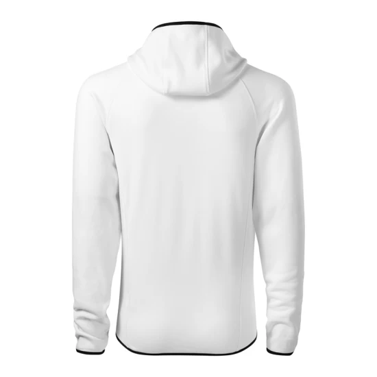 Jacheta fleece barbati cu gluga, Alb Jacheta fleece barbati cu gluga, Alb
