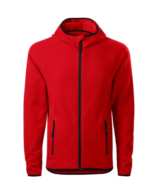 Jacheta fleece barbati cu gluga, Rosu