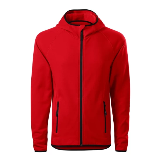 Jacheta fleece barbati cu gluga, Rosu Jacheta fleece barbati cu gluga, Rosu