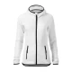 Jacheta fleece cu gluga, Alb Jacheta fleece cu gluga, Alb