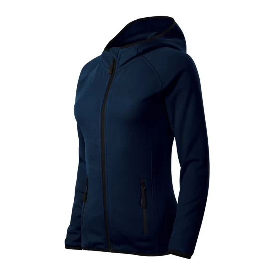 Jacheta fleece femei cu gluga, Bleumarin Jacheta fleece femei cu gluga, Bleumarin