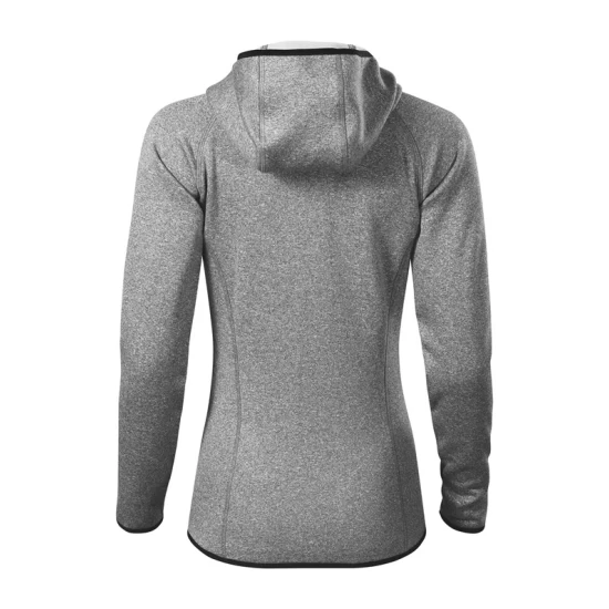 Jacheta fleece femei cu gluga, Gri inchis Jacheta fleece femei cu gluga, Gri inchis