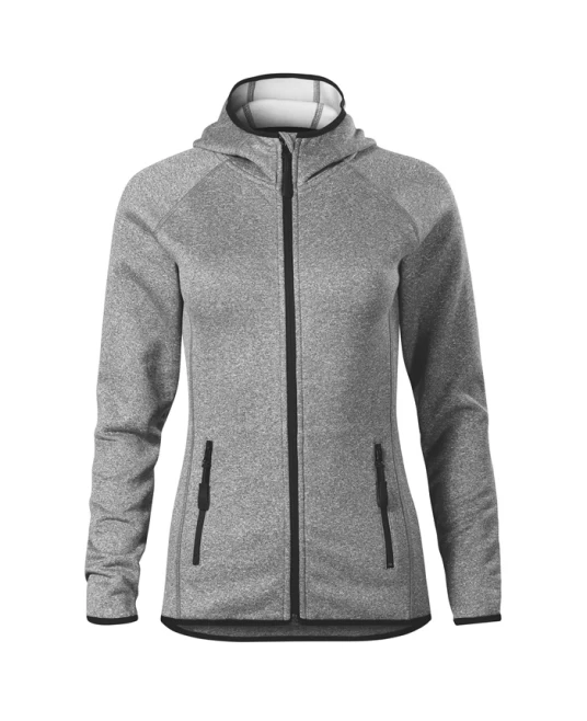 Jacheta fleece femei cu gluga, Gri inchis Jacheta fleece femei cu gluga, Gri inchis